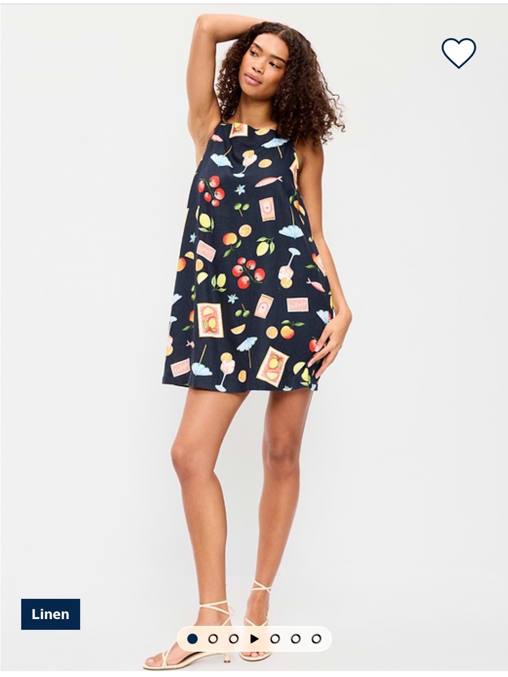 Line-Blend Apron-Neck Mini Shift